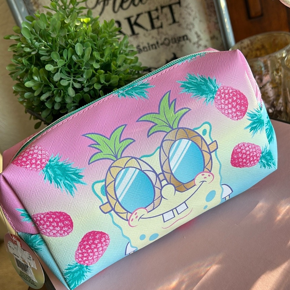 SpongeBob SquarePants cosmetic beauty bag in pastel colors